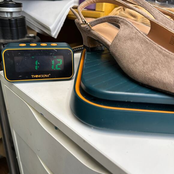 Torgeis Bernadette Slingback Heels WMNS 11 Taupe Cotton Pointed Toe Kitten Heels - Picture 10 of 10